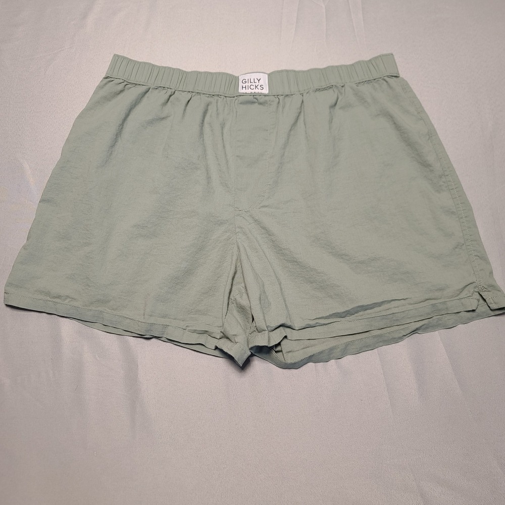 Gilly Hicks Lounge Shorts Mens‎ Medium Sage Green Boxer Style Relaxed Sleepwear